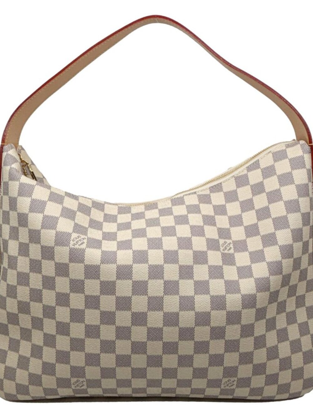 Louis Vuitton Slouchy MM Damier Azur Hobo Bag White